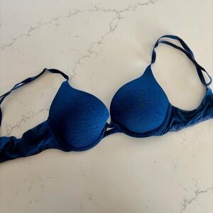 Victoria's Secret Deep Blue Pushup Bra - Size 32B